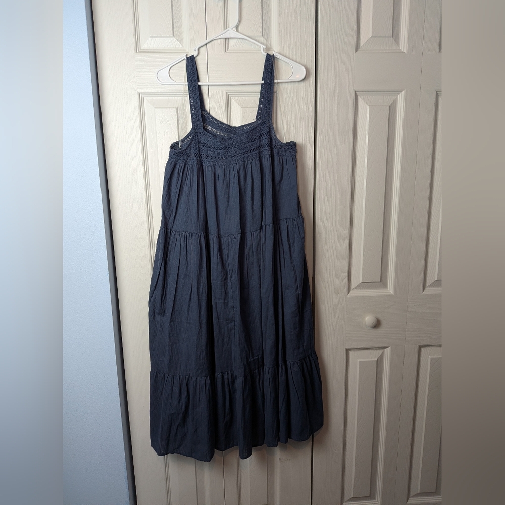 Universal Thread Blue Crochet Accent Dress